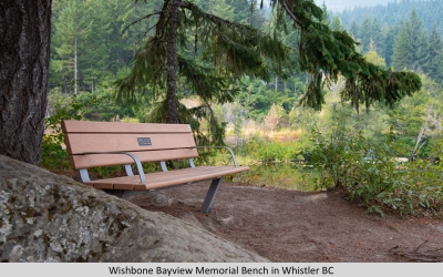 Wishbone Bayview Memorial Bench in Whistler BC